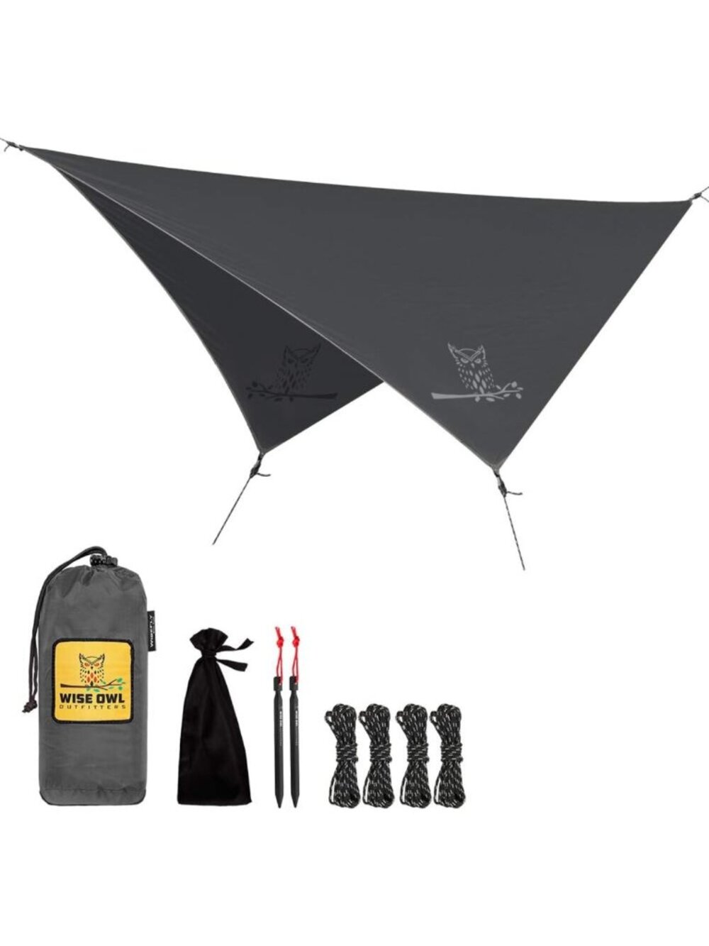 Ultralight Waterproof Camping Tarp Cover with Tent Stakes & Carry Bag – Outdoor